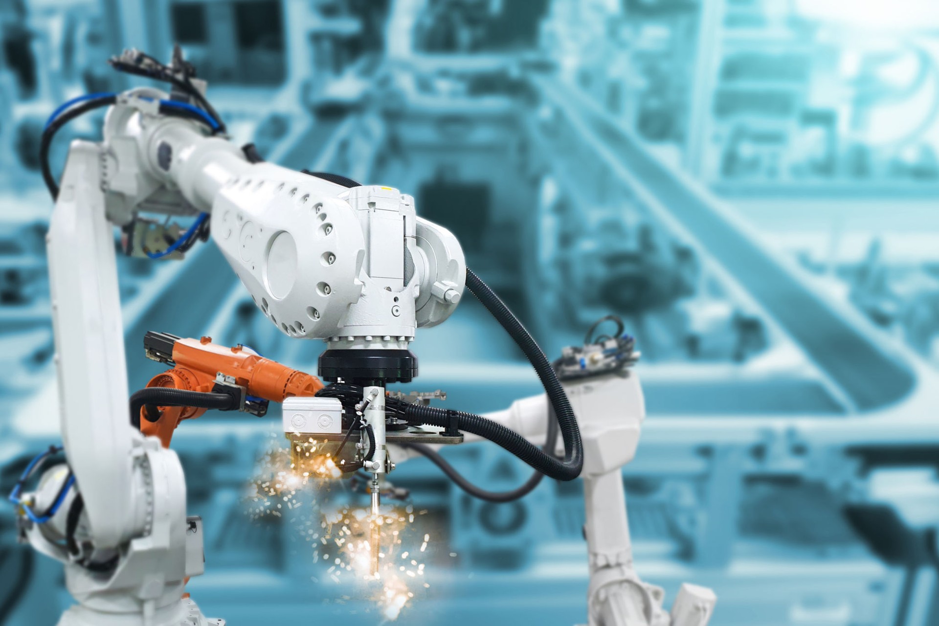 Robotic arms, industrial robots, factory automation machines